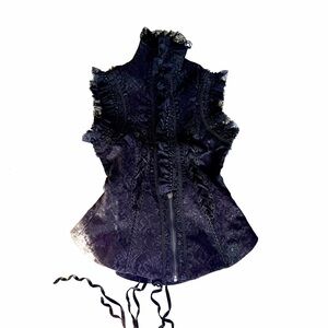 Pyon Pyon Black Lace Vest